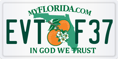 FL license plate EVTF37