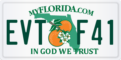 FL license plate EVTF41