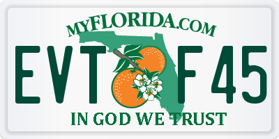 FL license plate EVTF45