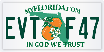 FL license plate EVTF47