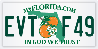FL license plate EVTF49