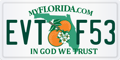FL license plate EVTF53