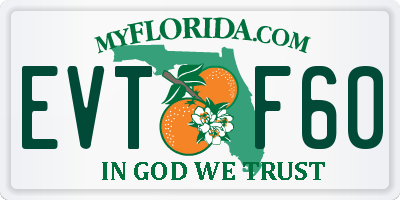 FL license plate EVTF60