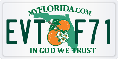 FL license plate EVTF71