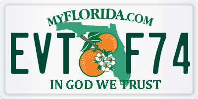FL license plate EVTF74