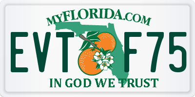 FL license plate EVTF75