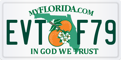 FL license plate EVTF79