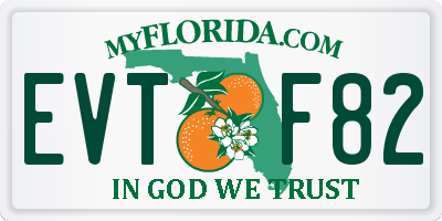 FL license plate EVTF82