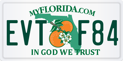 FL license plate EVTF84