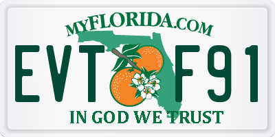 FL license plate EVTF91