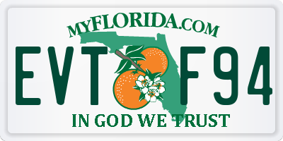 FL license plate EVTF94