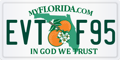 FL license plate EVTF95