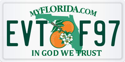FL license plate EVTF97