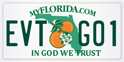 FL license plate EVTG01