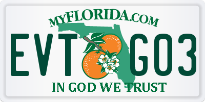 FL license plate EVTG03