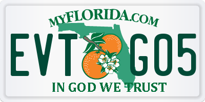 FL license plate EVTG05