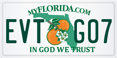FL license plate EVTG07