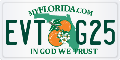 FL license plate EVTG25
