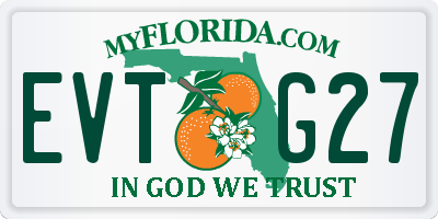 FL license plate EVTG27