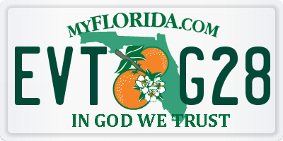 FL license plate EVTG28