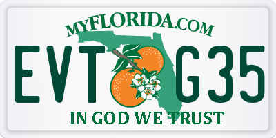 FL license plate EVTG35