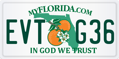 FL license plate EVTG36