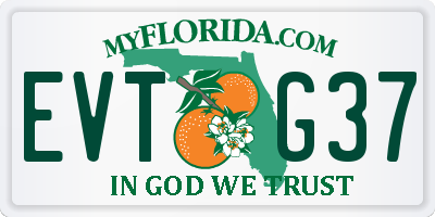 FL license plate EVTG37