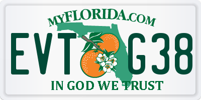 FL license plate EVTG38