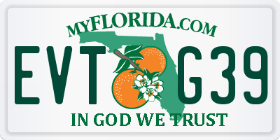 FL license plate EVTG39