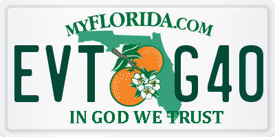FL license plate EVTG40