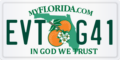 FL license plate EVTG41
