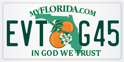 FL license plate EVTG45
