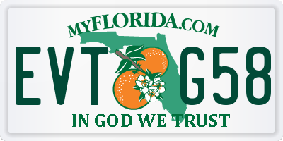 FL license plate EVTG58