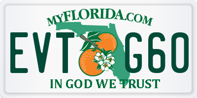 FL license plate EVTG60