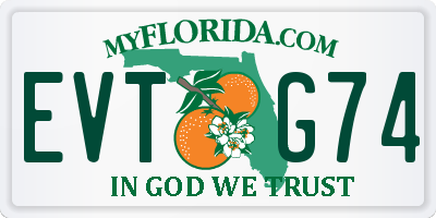 FL license plate EVTG74