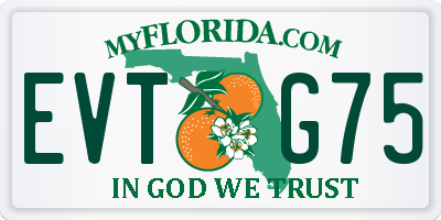 FL license plate EVTG75