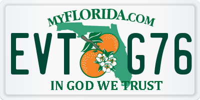 FL license plate EVTG76