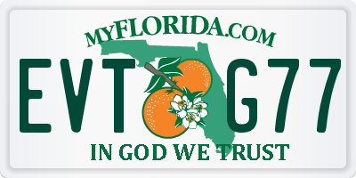 FL license plate EVTG77