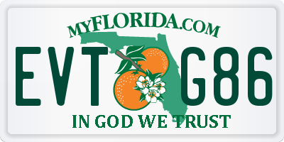 FL license plate EVTG86
