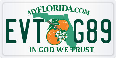 FL license plate EVTG89