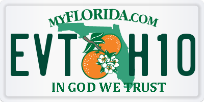 FL license plate EVTH10