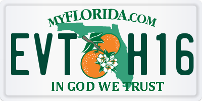 FL license plate EVTH16