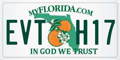FL license plate EVTH17