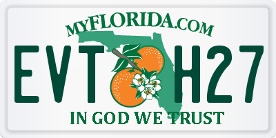 FL license plate EVTH27