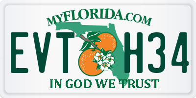 FL license plate EVTH34