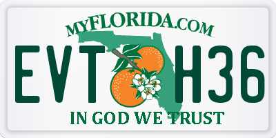 FL license plate EVTH36