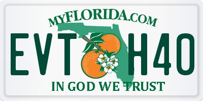 FL license plate EVTH40