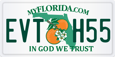 FL license plate EVTH55
