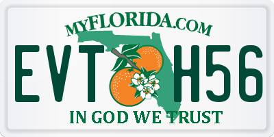 FL license plate EVTH56