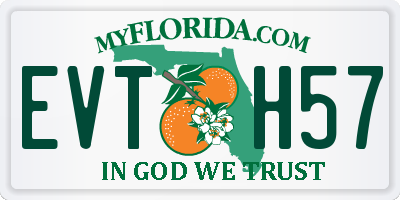 FL license plate EVTH57